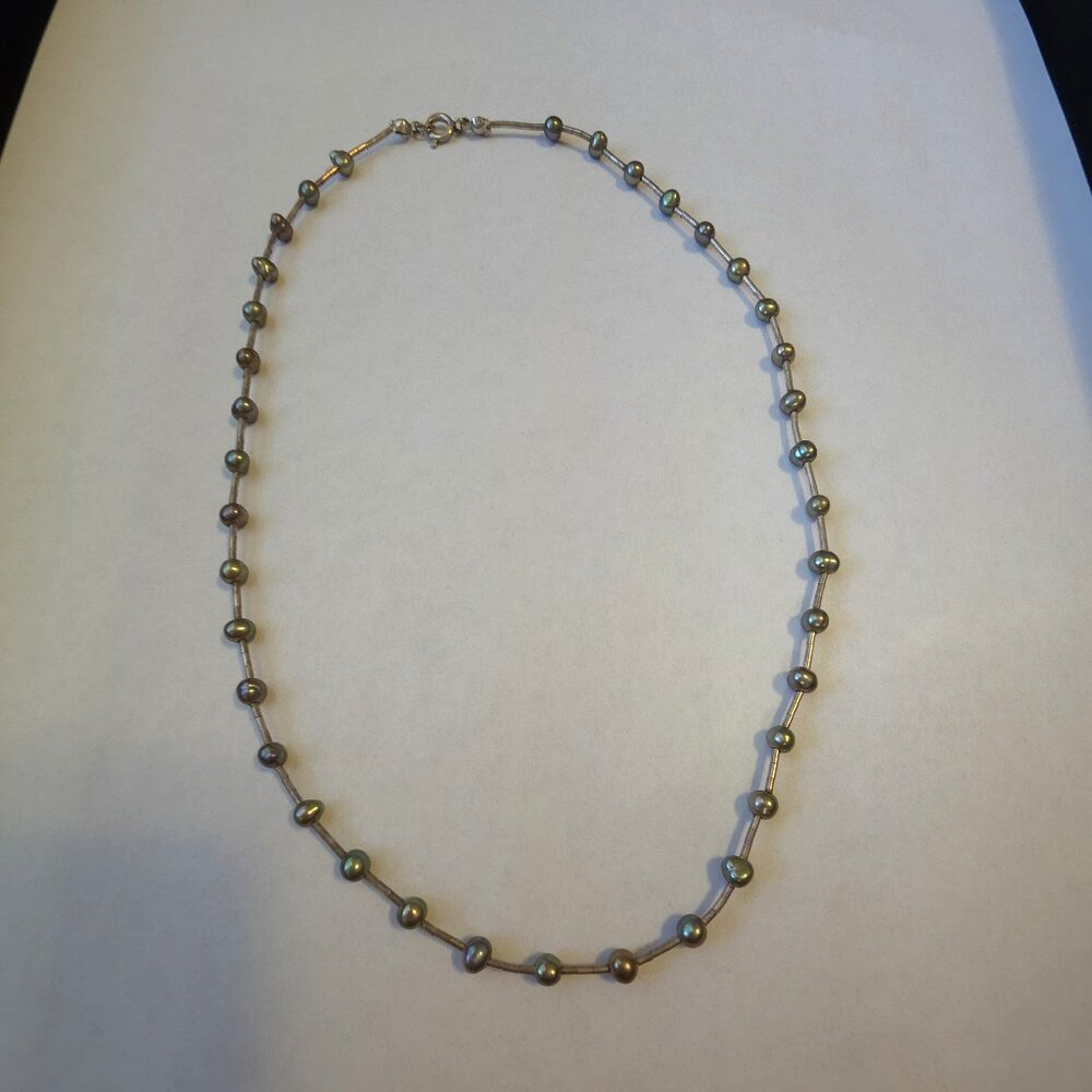 Silpada Sterling Silver Freshwater Peacock Pearl Necklace .925 | Retired Y2K